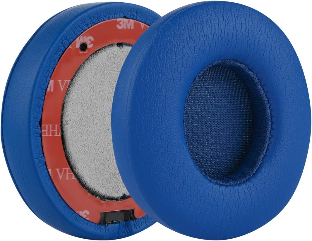 Geekria Replacement Ear Pads Compatible with Beats Solo 2 Wireless (B0534) (Not Compatible with Beats Solo2 Wired) On-Ear Headphones Ear Cushions (Blue) - Image 3