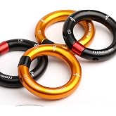 Aqur2020 Rappel Ring, Rock Climbing O Ring Safe to Use Abrasion Resistance Uniform Force for Mountaineering
