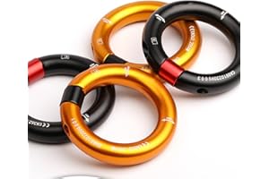 Aqur2020 Rappel Ring, Rock Climbing O Ring Safe to Use Abrasion Resistance Uniform Force for Mountaineering