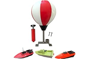 CRESEAPRODUCTS Fishing Bait Boat Inflatable Self-Righting Ball Kit 16x20cm,Anti Flip Ball Marker Buoys for S70 S80 RC Fishing Bait Boats,Waterproof Floating Ball with Bracket