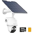 REOLINK 4K 4G LTE Security Camera Outdoor, No WiFi, 360° PTZ Cellular Camera Surveillance Exterieur, SIM Card+32GB SD Card In