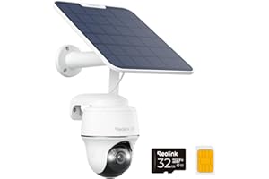 REOLINK 4K LTE Cellular Security Camera Wireless Outdoor, No WiFi, 3G/4G LTE, Solar Powered, SIM Card+32GB SD Card Included, Color Night Vision, Local/Cloud Storage, Go PT Ultra+SP, Updated Version
