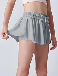 3 Pack Girls Flowy Shorts with Spandex Liner 2-in-1