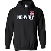 Threadrock Men's Norway National Pride Hoodie Sweatshirt