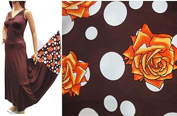 Amazon  フラメンコ衣装【スペイン製】ワンピース 水玉 花柄 バラ柄 