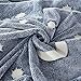DECOSY Plush Blanket 60''x80'', Super Soft Cozy Velvet Star Shining Luminous Blanket, Glow in The Dark Blanket Couch Blankets and Throws Birthday Dark Gray