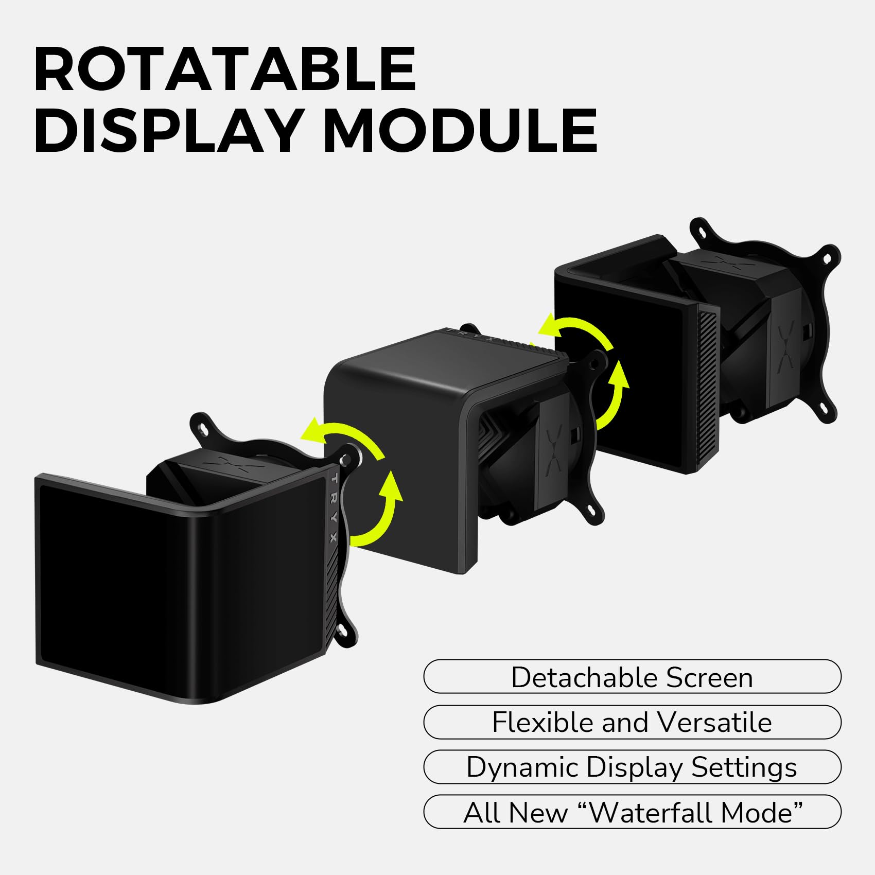 TRYX Panorama SE 360 ARGB 360mm AIO Rotatable 6.5'' AMOLED Curved Screen 3D Anamorphic Effect Customizable AIO Cooler 360mm Asetek Adela 280w TDP ARGB Fan Intel LGA 1851/1700/1200/115X AMD AM5/AM4