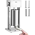 VEVOR Sausage Stuffer 304 Stainless Steel Electric Sausage Stuffer Vertical Electric Stuffer Adjustable Speed Stainless Steel Heavy Duty Sausage Filler Meat Stuffer 30LBS/15L Capacity