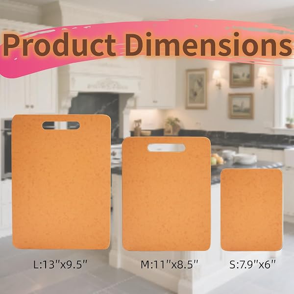 COKKA PRACA DISHWASHER SAFE WOOD CUTTING BOARDS FOR KITCHEN, WOOD CUTTING BOARD SET OF 3, DOUBLE SIDED, 0.39” THICK CHOPPING BOARD SET WITH HANDLE, WOODEN CUTTING BOARDS FOR MEAT, VEGETABLE, FRUIT