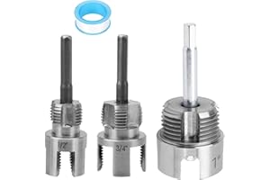 3pcs Pipe Threading Tool, Dual-Function Integrated Internal & External Pipe Thread Cutter for 1/2, 3/4, & 1 Inch PVC/Plastic 