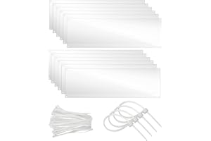 Tierecare 12 Pcs Cage Guard 13.8"x4.7" with Zip Ties Scatter Guard Clear Cage Liner Flexible Side Lining for Rabbit Guinea Pig C&C Metal Wire Playpen