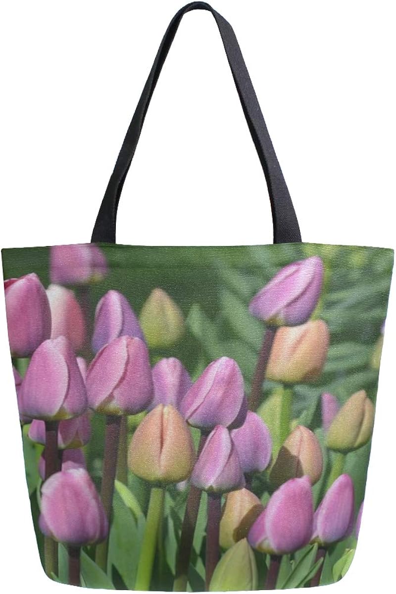 Men Canvas Tote Bag Tulips Tulip Field Tulpenbluete Holland