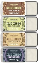 Viking Revolution 4 Pack Solid Colognes 0.5 Oz Men Cedar Sandalwood Vetiver