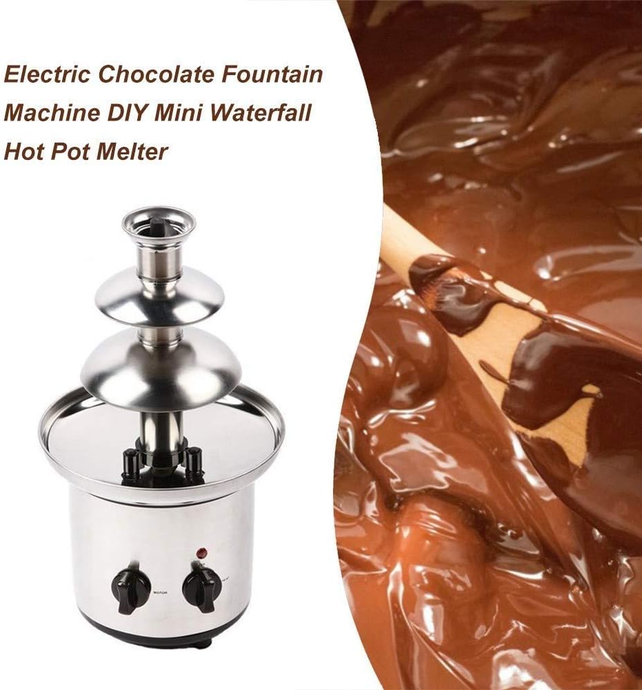 FANPING Chocolate Fountain Chocolate Chocolate Fountain Packsremovable, Portable, Silent, Rugged, Made of Food Grade Stainless Steel, Safe and Non-Toxic Chocolate Fountain