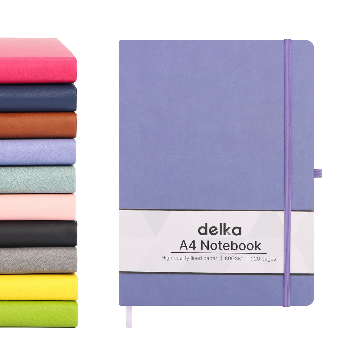 delka A4 Notebook, Notebook A4 Note Book Note Pad Journal Notebook A4 Notepad, Notebook for Office School Home Business Writing & Note Taking (PURPLE, Pack of 1)