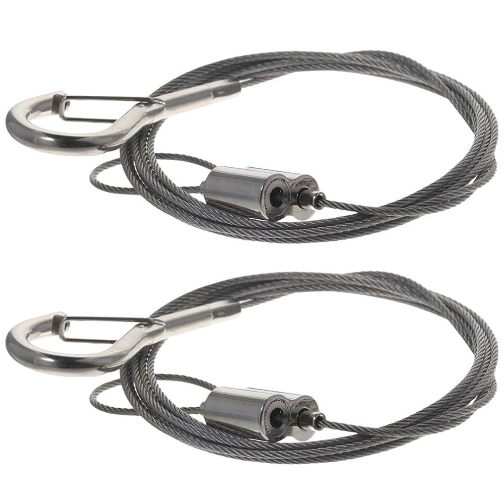 Upluckey Wire Suspension Cable 2PCS Stainless Steel Heavy Duty 2m x 2mm Wire Rope Hold Up to 44lbs Picture Hanging Wire Photo