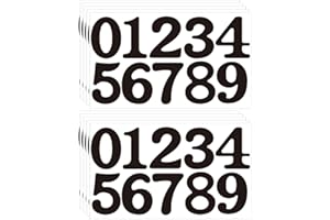 Jiepuxiter 10 Sheets Mailbox Number Stickers for Outside, Self-Adhesive Mailbox Number Decals Waterproof Vinyl Number Stickers for Mailbox Signs Window Door Cars Trucks House Address Number (Black, 3 inch)