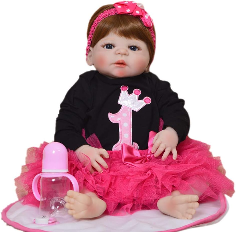 Prezzo Candyana Rinato Bambola 57cm realistica Simulazione Bambino Occhi Azzurri Scheda Capelli Corti Compleanno Regalo Ragazza Bambole Offerte