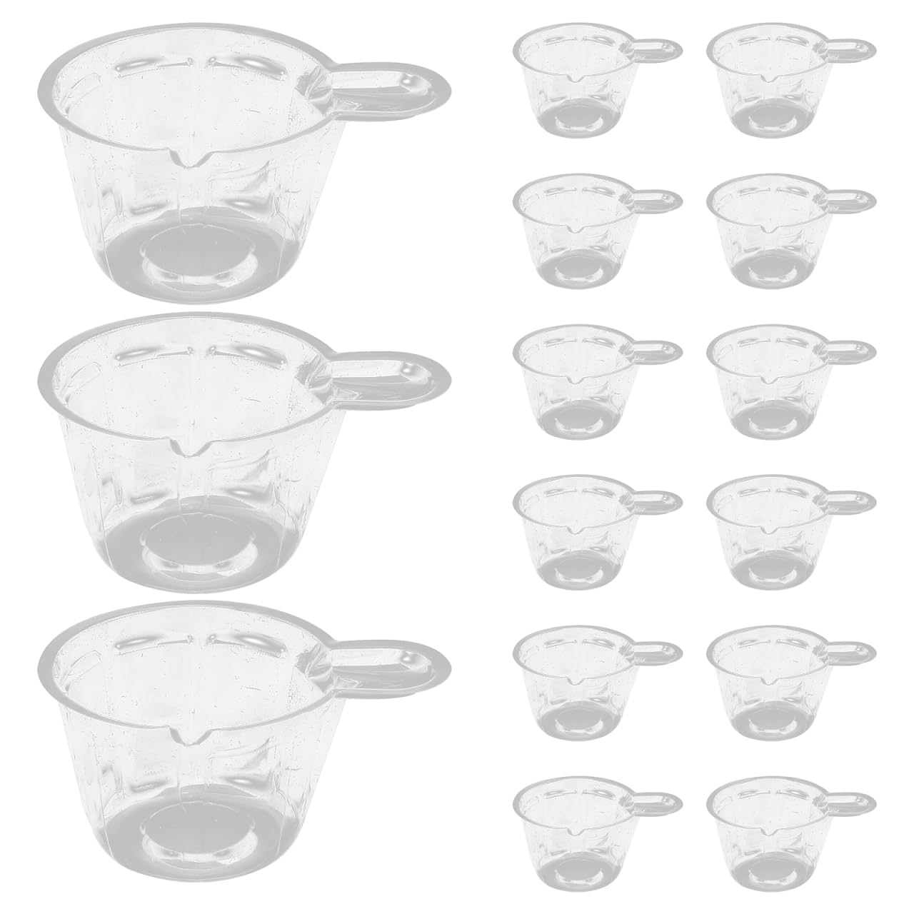 Healifty Disposable Pigment Mixing Stir Cup for DIY Epoxy Resin Crafts with Pointed Spout 2.6 Inch Reusable Plastic Stirring Cup for Accurate Dispensing and Toning