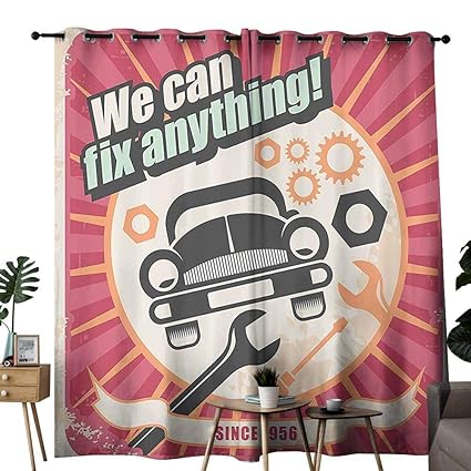 Amazon Com Duommhome 1950s Decor Collection Insulated Curtains