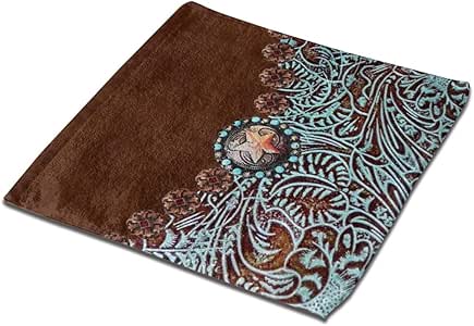 RUIP - Toalla cuadrada de piel con herramientas estilo vintage, color