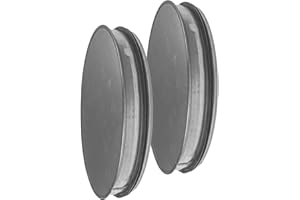 HVAC OV 2pack Galvanized Metal Duct End Cap - 12 Inch with Rubber Gasket for Better Fit - Available in Different Sizes to Suit Your Needs