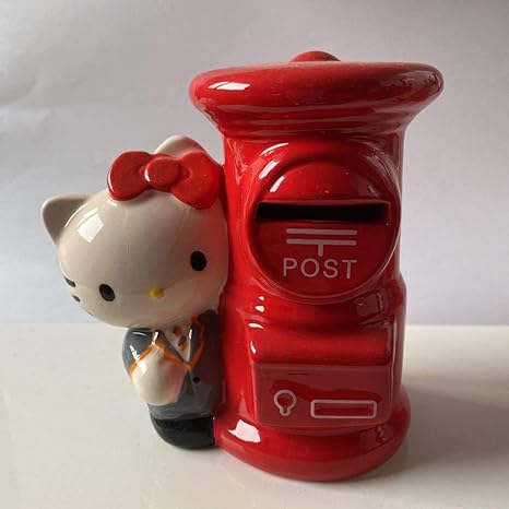 Amazon ハローキティ 郵便局 コラボ 貯金箱 日本郵政 キティちゃん サンリオ 陶器 貯金箱 ホビー