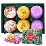 Bath Bombs Gift Set 6 Packs, Aikotoo Lush Organic Natural Bubble Bath Bomb for Women Men Kids Mom Her Girls Adults, Bath Bomb Gift Sets