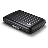 ÖGON -DESIGNS- Aluminum card holder with metal lock, RFID protection against fraud and demagnetization, compact wallet, Smart Case OSLO model