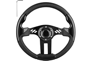 MOSNAI EZGO Steering Wheel Fit Club Car EZGO Yamaha Universal Golf Cart Steering Wheel Club Car DS and Precedent (Black Steering Wheel)
