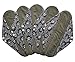 5 Pieces Charcoal Bamboo Mama Cloth/Menstrual Pads/Reusable Sanitary Pads (Overnight (14 inch), Black Lace)