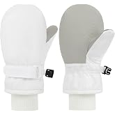 Toddler Kids Waterproof Thermal Fleece Winter Ski Snow Mittens Gloves | Stretchy,Soft Inner,Constant Warmth,Windproof,Adjustable Wrist,Anti-drop Locking,Dinosaur Print