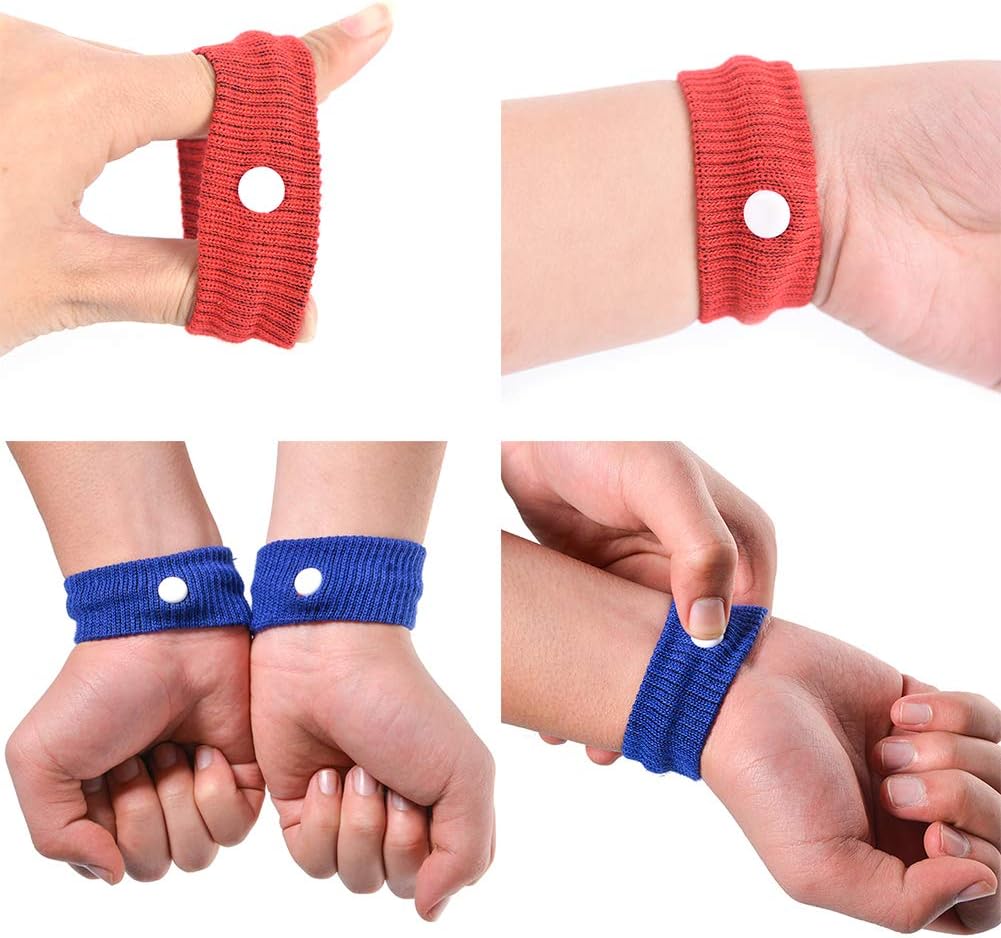 Travel Wristbands,Travel Motion Sickness Relief Wrist Band,Natural Nausea Relief, 4-Pair: Health & Personal Care