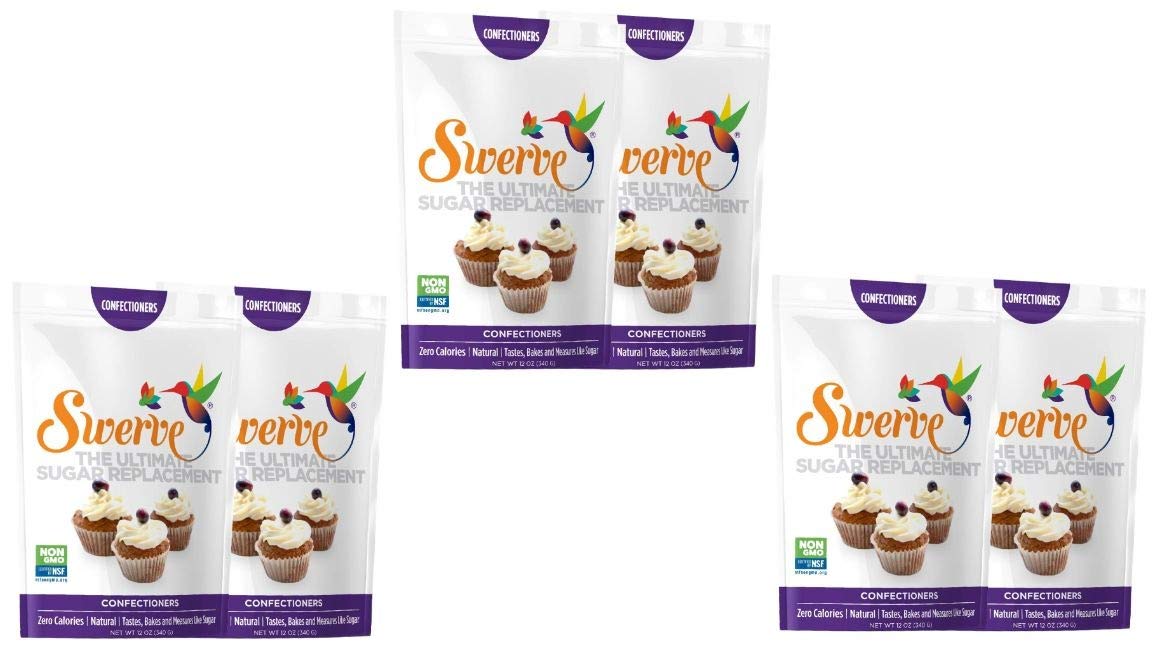 Swerve Sweetener, Confectioners (Pack of 2) (12 Ounce 6-Pack)