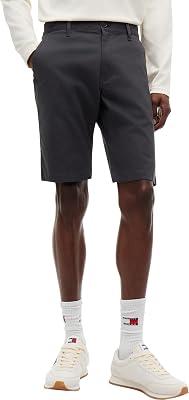 Calções Chino Scanton Slim Fit de Homem Masculino, Cinzento (Preto Lavado), 29W