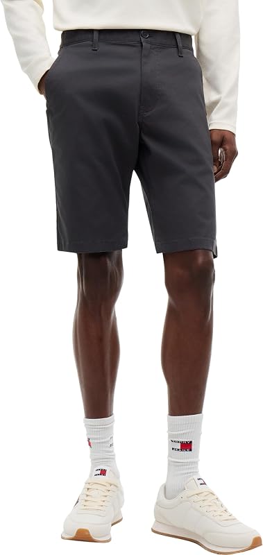 Pantalón Corto Chinos Hombre Scanton Slim Fit, Gris (Washed Black), 29W