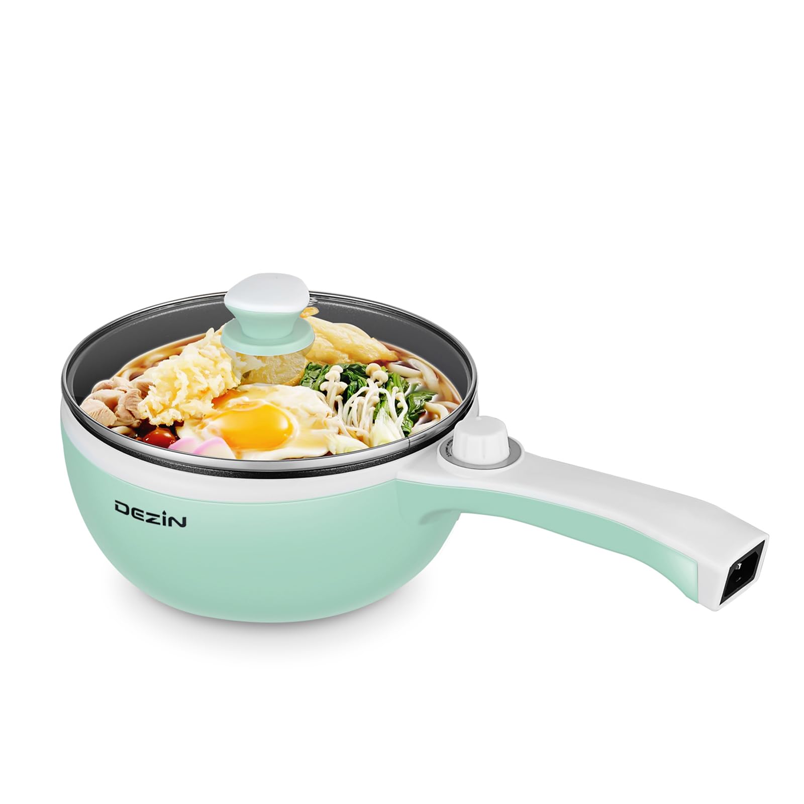 Photo 1 of Dezin Hot Pot Electric Upgraded, Non-Stick Sauté Pan, Rapid Noodles Electric Pot, 1.5L Mini Portable Hot Pot for Steak, Egg, Fried Rice, Ramen, Oatmeal, Soup with Power Adjustment