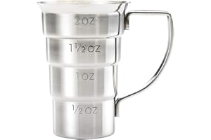 Barfly M37108 Drink Jigger, 2 oz, Stainless w/Handle