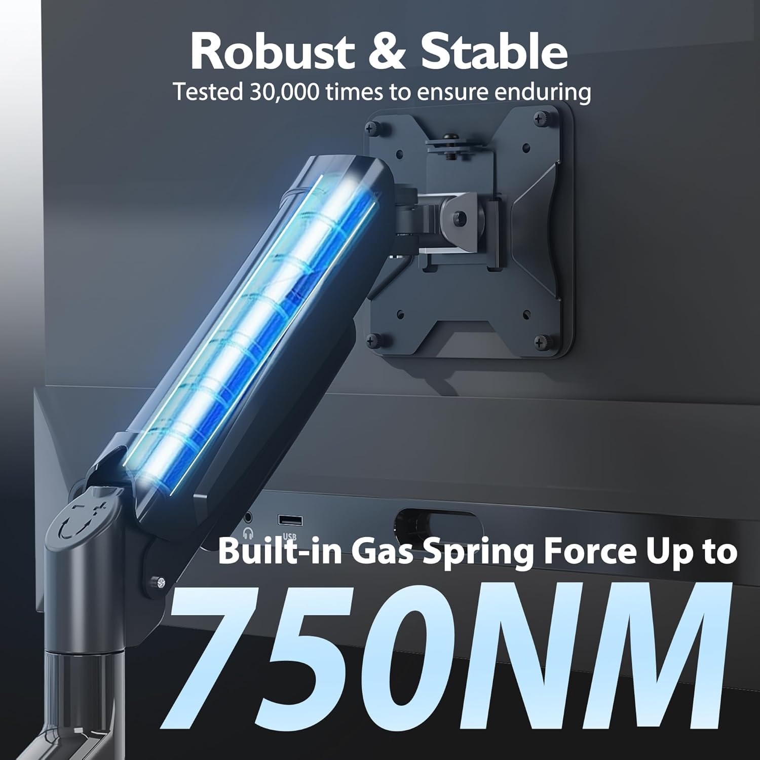 BONTEC Monitor Halterung 2 Monitore, Bildschirmhalterung 2 Monitor für 13-32 Zoll, Gasfederarm mit 360° Drehbar & Neigbar, Kabelmanagement, 2 Montageoptionen, VESA 75/100, 3-9 kg 3