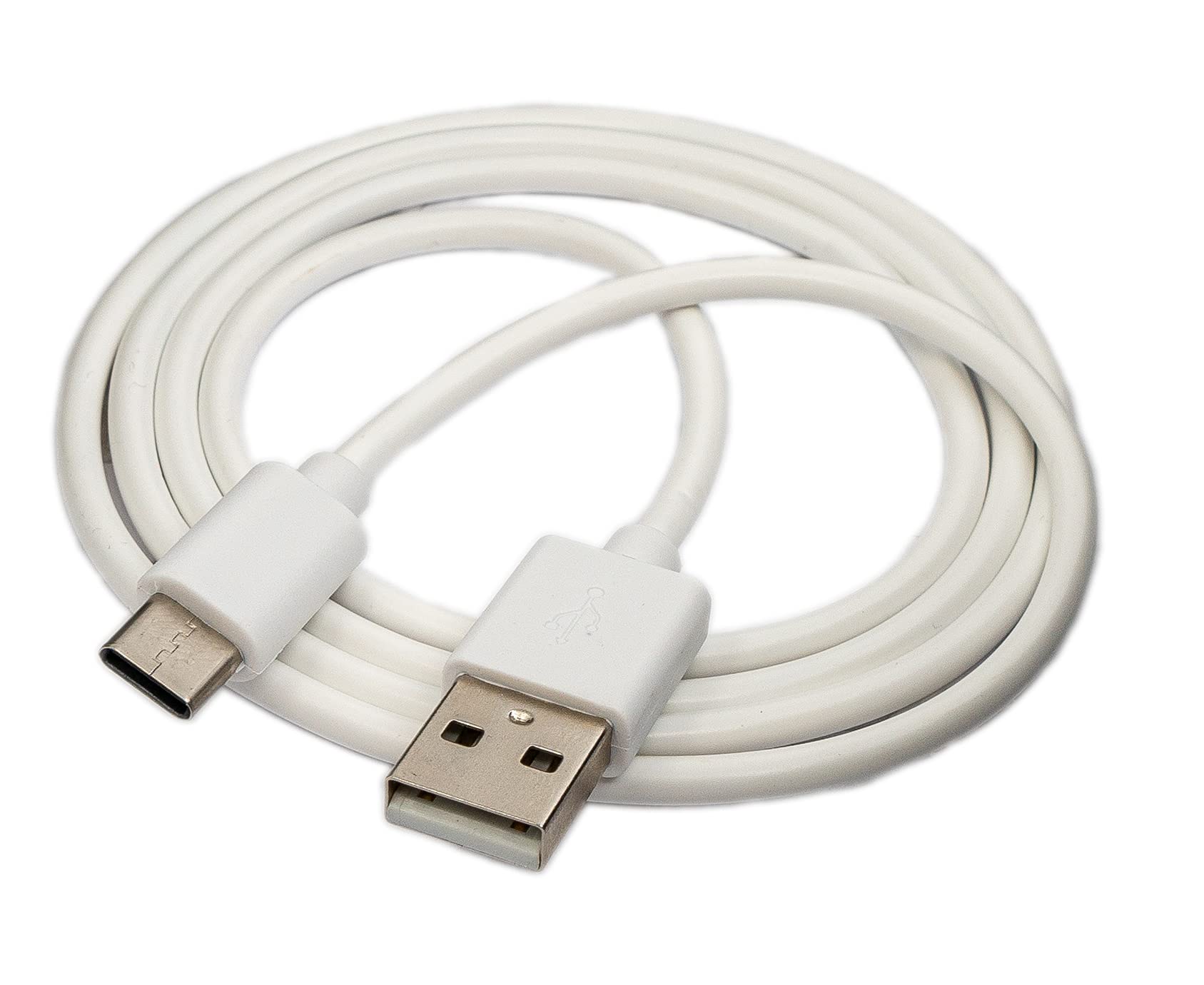 System-S USB 3.1 Cable 1 m Type C Male to 2.0 Type A Male Adapter Made of TPE in White