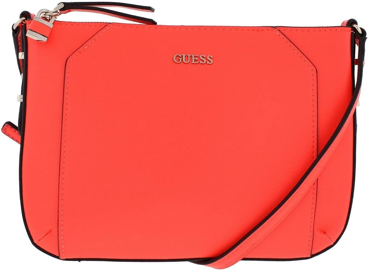 Guess Womens Textured Adjustable Crossbody Handbag Pink Small Handbags