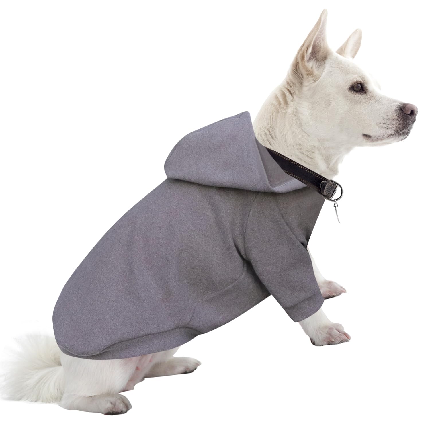 HuaLiSiJi Dog Hoodie Dog Sweatshirt Warm and Lightweight, With a Soft Texture, Elasticity Easy to Wear and Bright Colors (Gray, XXL)
