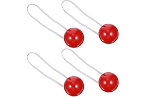 FAVOMOTO 4 Pcs Light Up Clown Noses,Fun and Novelty Red Nose Costume Accessories for Cosplay and Performances,LED Clown Nose