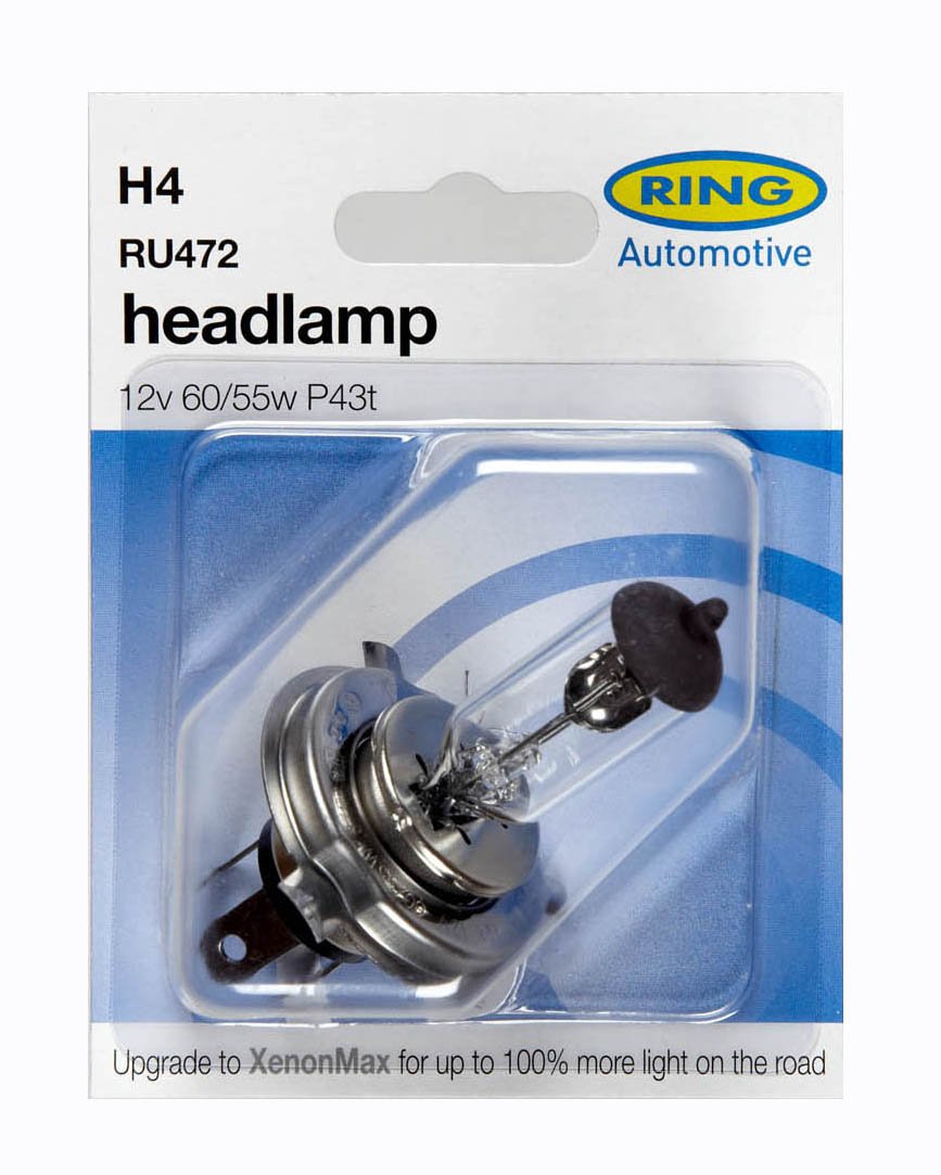 Ring Automotive 472 H4 Carded Bulb