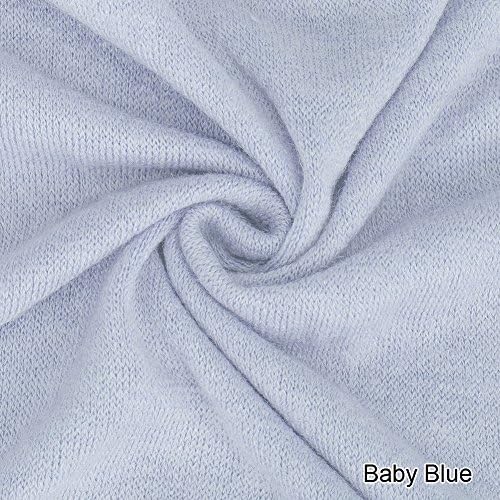 Neotrims Soft Jersey, Knit Purl Brushed Fabric, 26 Colors Baby Photography, Backdrop, Dress Making, Luxurious Velour Mohair Handle and Look, Drape. Baby Blue, 2 Metres