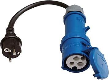 Cee Adapter Schuko Stecker Mennekes Kupplung 230v Camping Boot 3x2 5mm H07rn F Amazon De Baumarkt