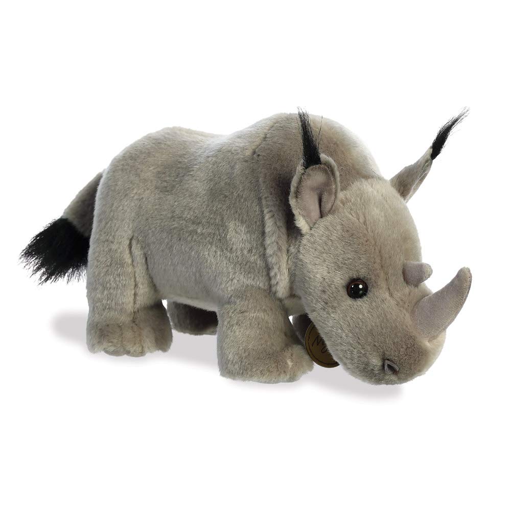 Aurora, 26437, MiYoni Rhinoceros 10In, Soft Toy, Grey