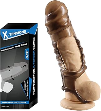 Amazon De Uee Kondom Extender Mit Cock Ring Soft Penis Extender Vergrosserer Hulle Kondom Sexuelle Verzogerung Ejakulation Erektion Verbesserung Verbesserung Der Ausdauer Bigger Harter Langer Penis Sexspielzeug Fur Manner Schwarz