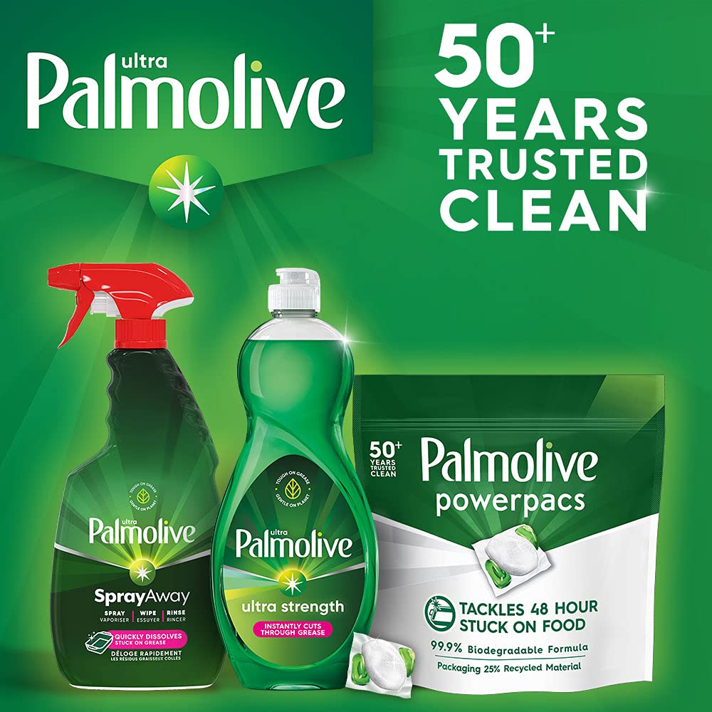 Palmolive PowerPacs Dishwasher Pods, 99.9 Biodegradable Formula in Dishwasher Tabs With No