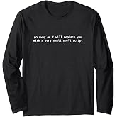 Funny Shell Script Programmer Sysadmin IT Computer Tech AI Long Sleeve T-Shirt